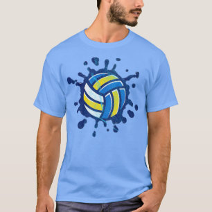Spiker Setter Server Beach Volleyball Water Splatt T-Shirt