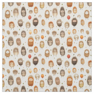 Spikes and Smiles: Whimsy Hedgehog Fabric