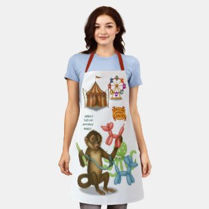 Spike's balloon monkey magic apron