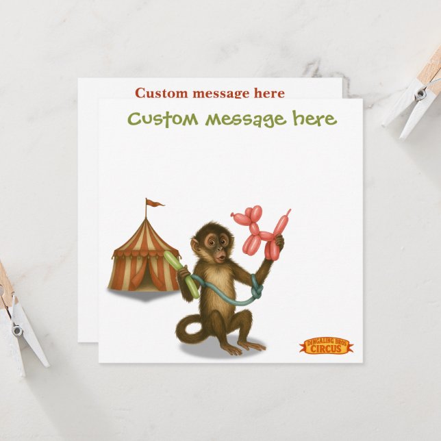Spike's balloon monkey magic card (Front/Back In Situ)