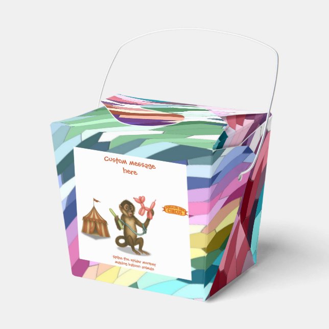 Spike's balloon monkey magic favour box (Front Side)