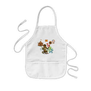 Spike's balloon monkey magic kids apron
