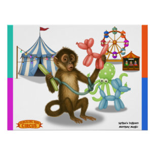 Spike's balloon monkey magic poster
