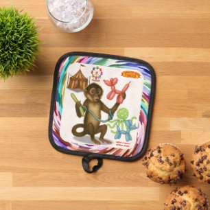 Spike's balloon monkey magic pot holder