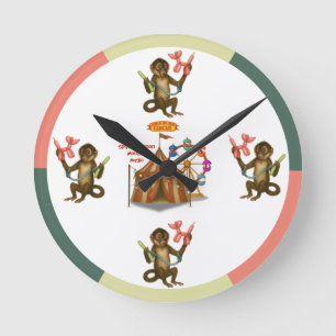 Spike's balloon monkey magic round clock