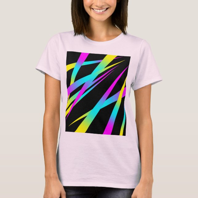 Spikes CYMK black T-Shirt (Front)