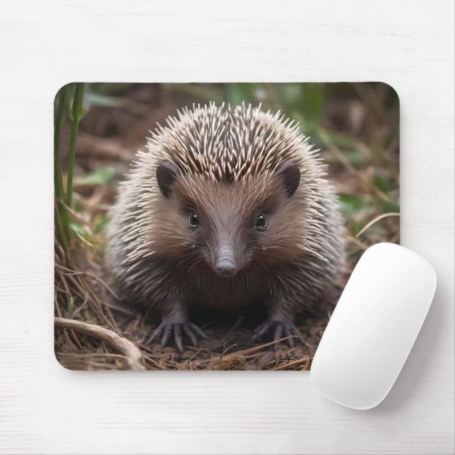 **"Spiky Beginnings: The Adorable Baby Echidna"** Mouse Mat (With Mouse)