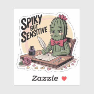 Spiky But Sensitive Cactus Poet Writing