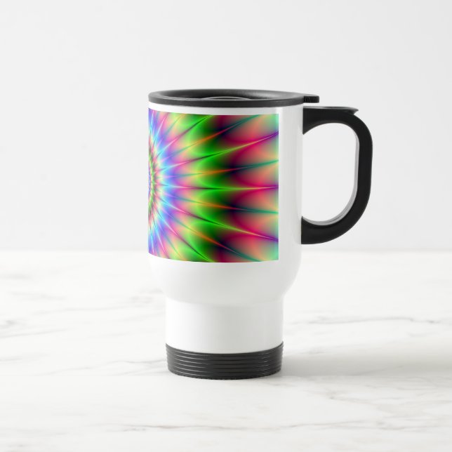 Spiky Colour Explosion Travel Mug (Right)