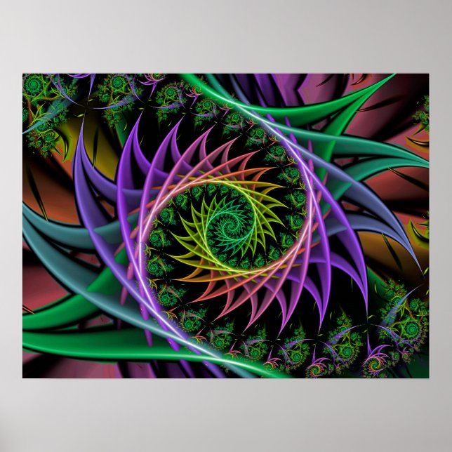Spiky Gothic Spiral Poster (Front)