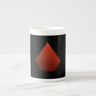 Spiky Red "Tree" Fractal With Spikes Bone China Mug