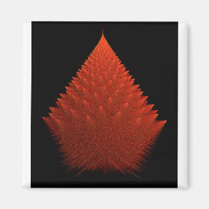 Spiky Red "Tree" Fractal With Spikes Magnet