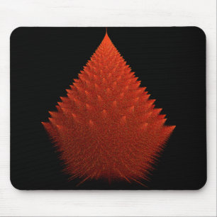 Spiky Red "Tree" Fractal With Spikes Mouse Mat