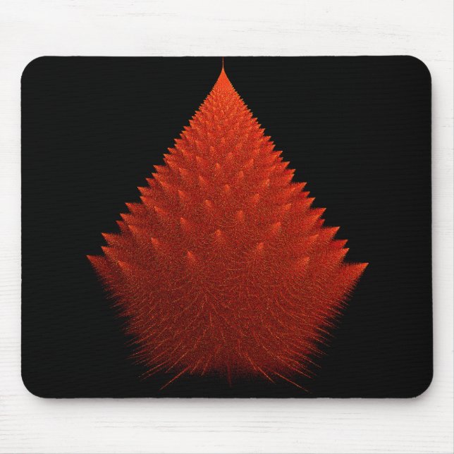 Spiky Red "Tree" Fractal With Spikes Mouse Mat (Front)