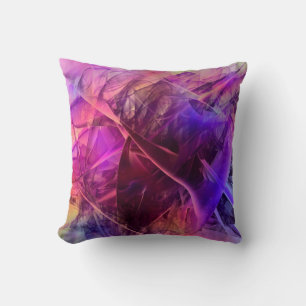 Spiky Shiny Glass Shards Abstract Design Cushion