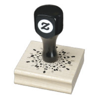 spiky star rubber stamp 
