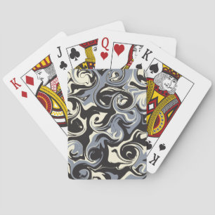 Spill - Black, Grey and Cream Playing Cards