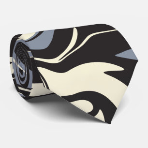 Spill - Black, Grey and Cream Tie