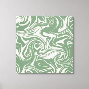 Spill - Green Canvas Print