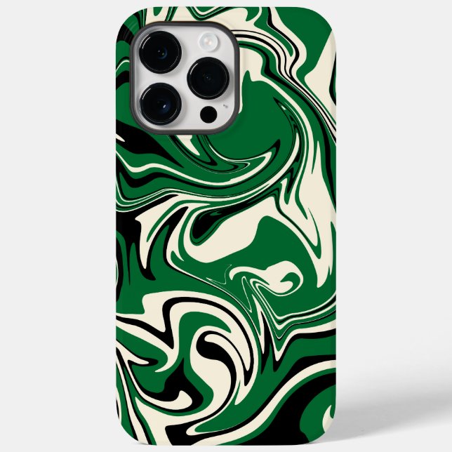 Spill - Green, Cream and Black Case-Mate iPhone Case (Back)
