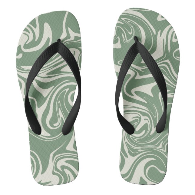 Spill - Green Flip Flops (Footbed)