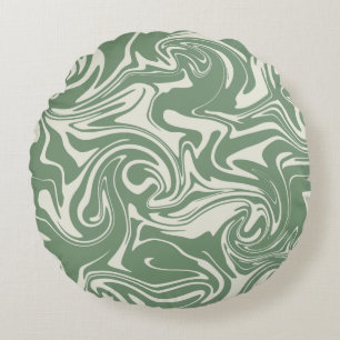 Spill - Green Round Cushion