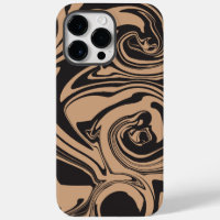 Spill in Tan and Black retro, marble swirl