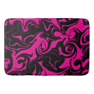 Spill - Magenta and Black Bath Mat
