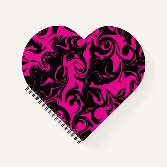 Spill - Magenta and Black Notebook (Front)