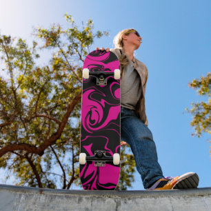 Spill - Magenta and Black Skateboard