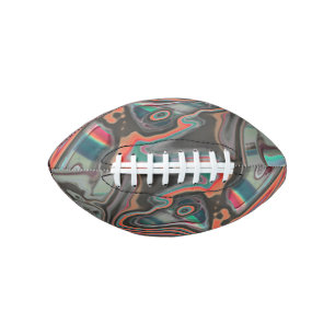 Spill o traces in grey, living coral and cyan american football