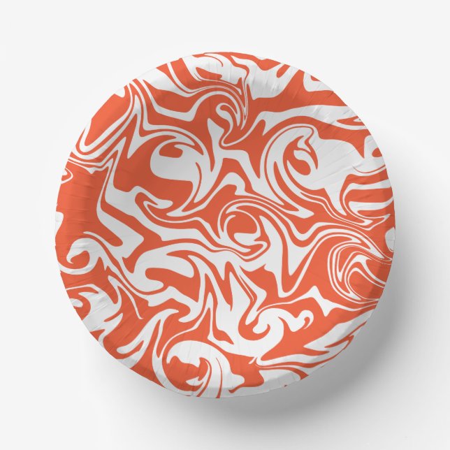 Spill - Orange and White Paper Plate (Front)