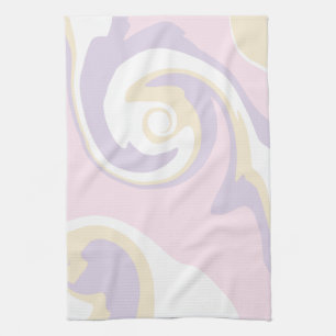 Spill - Pastel Pink, Yellow and Purple  Tea Towel