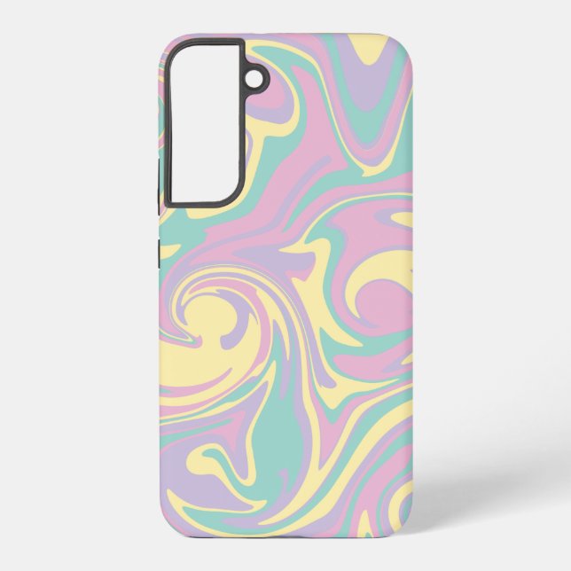 Spill - Pastel Pink, Yellow, Purple and Green  Samsung Galaxy S22+ Case (Back)