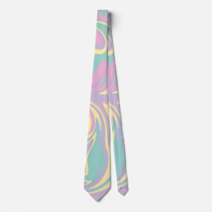 Spill - Pastel Pink, Yellow, Purple and Green Tie