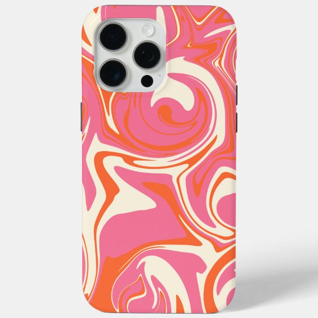 Spill - Pink, Orange and Cream Case-Mate iPhone Case (Back)