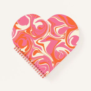 Spill - Pink, Orange and Cream Notebook