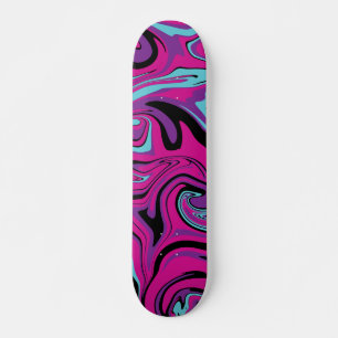 Spill - Pink, Purple, Blue and Black Skateboard