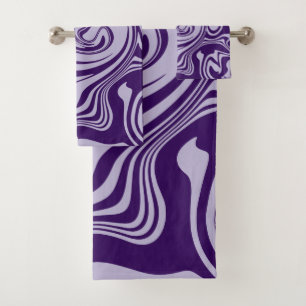 Spill - Purple Bath Towel Set