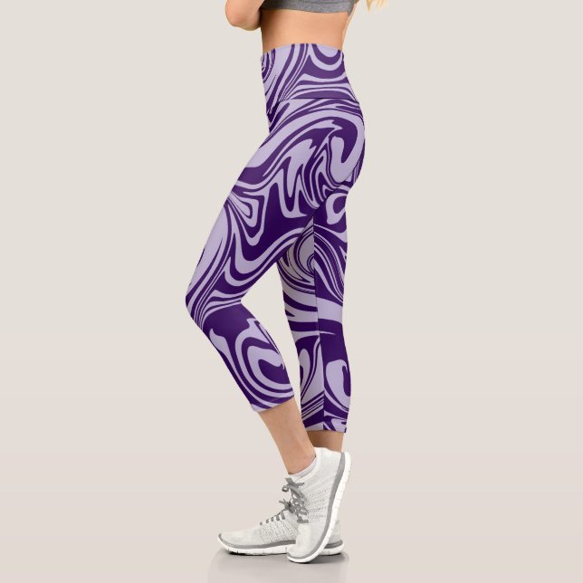Spill - Purple Capri Leggings (Left)