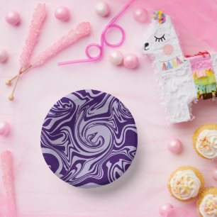 Spill - Purple Paper Plate