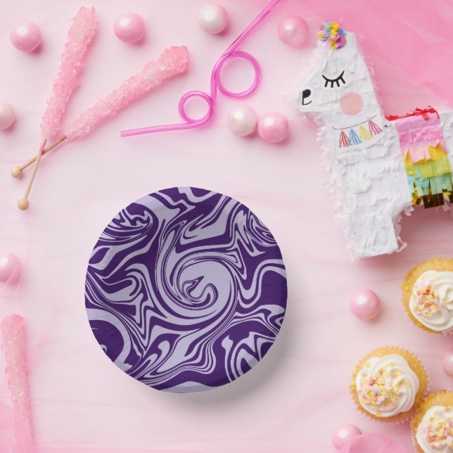 Spill - Purple Paper Plate (Party)