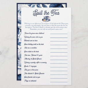 Spill the Tea: Bridal Shower Mix and Mingle Game