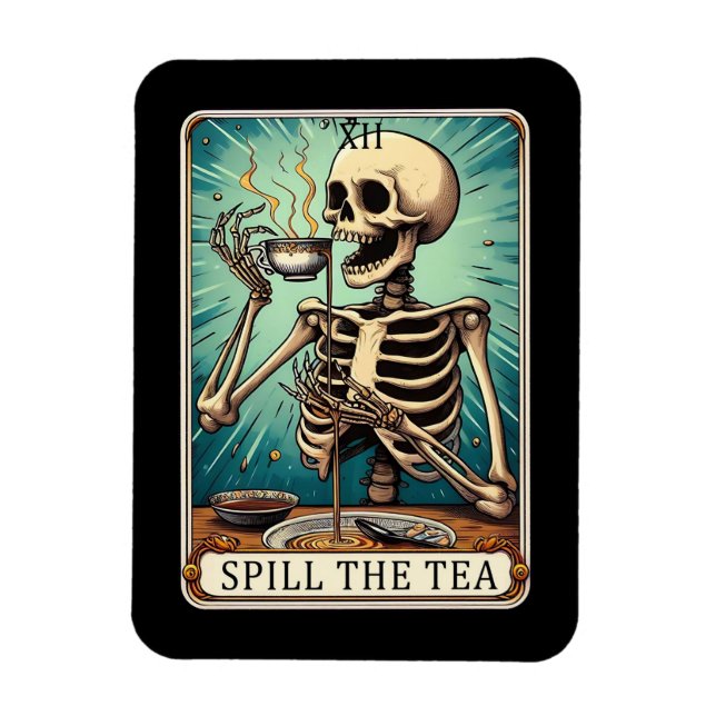 Spill the Tea Tarot Card Magnet (Vertical)