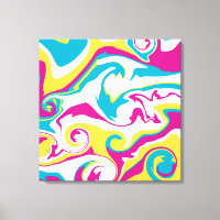 Spill - Turquoise, Yellow, Pink and White