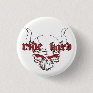 spilla Ride Hard diametro 3cm 3 Cm Round Badge