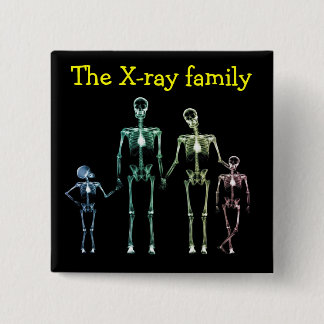 Spilla xray family 15 cm square badge