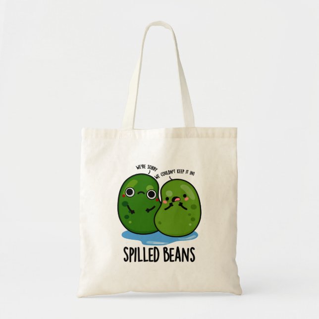 Spilled Beans Funny Veggie Bean Pun  Tote Bag (Front)