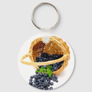 Spilled Blueberries Key Ring