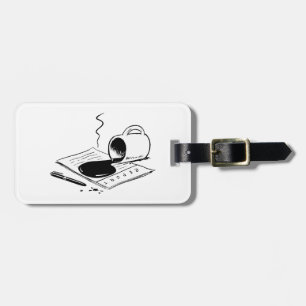 Spilled Coffee on Report Funny Office Mishap Luggage Tag